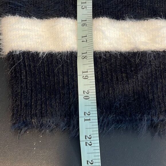 A New Day Womens Pullover Sweater Long Sleeve Nylon Acrylic Black White Large - Picture 8 of 8